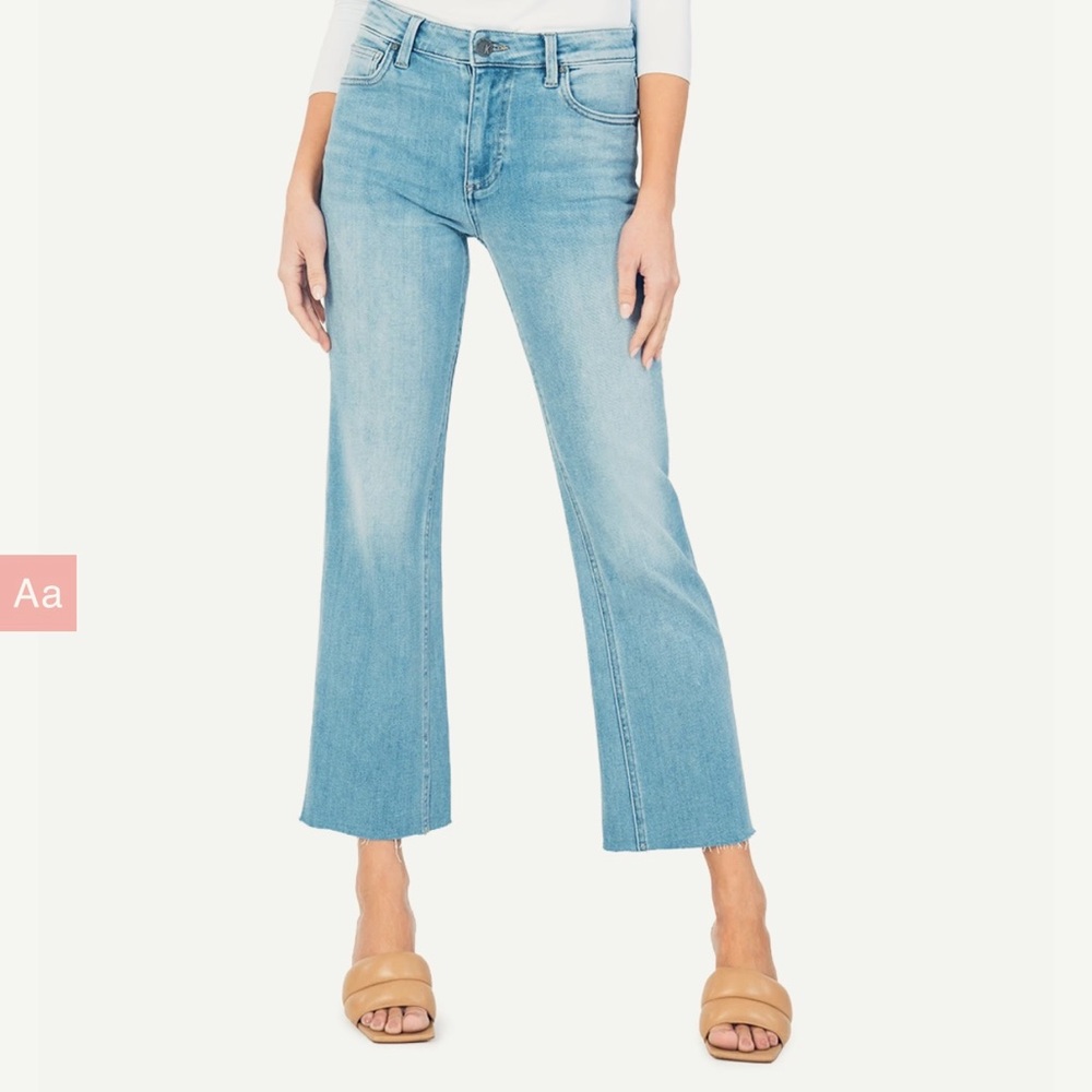 NWT KUT KELSEY HIGH RISE ANKLE FLARE (DIGNIFIED WASH) SIZE 12
